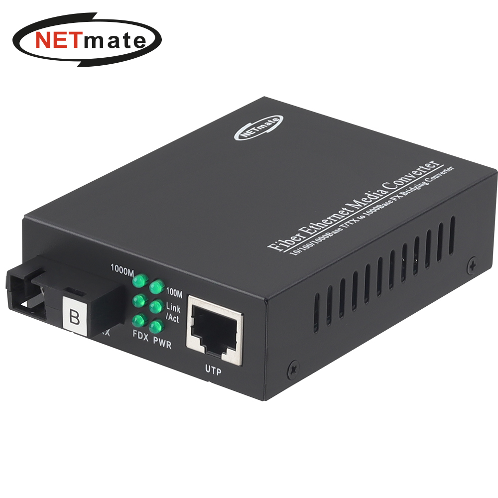 강원전자 넷메이트 기가비트 이더넷 BiDi 광 컨버터(SC/TX1550nm/RX1310nm/20km) NM-OFC08B