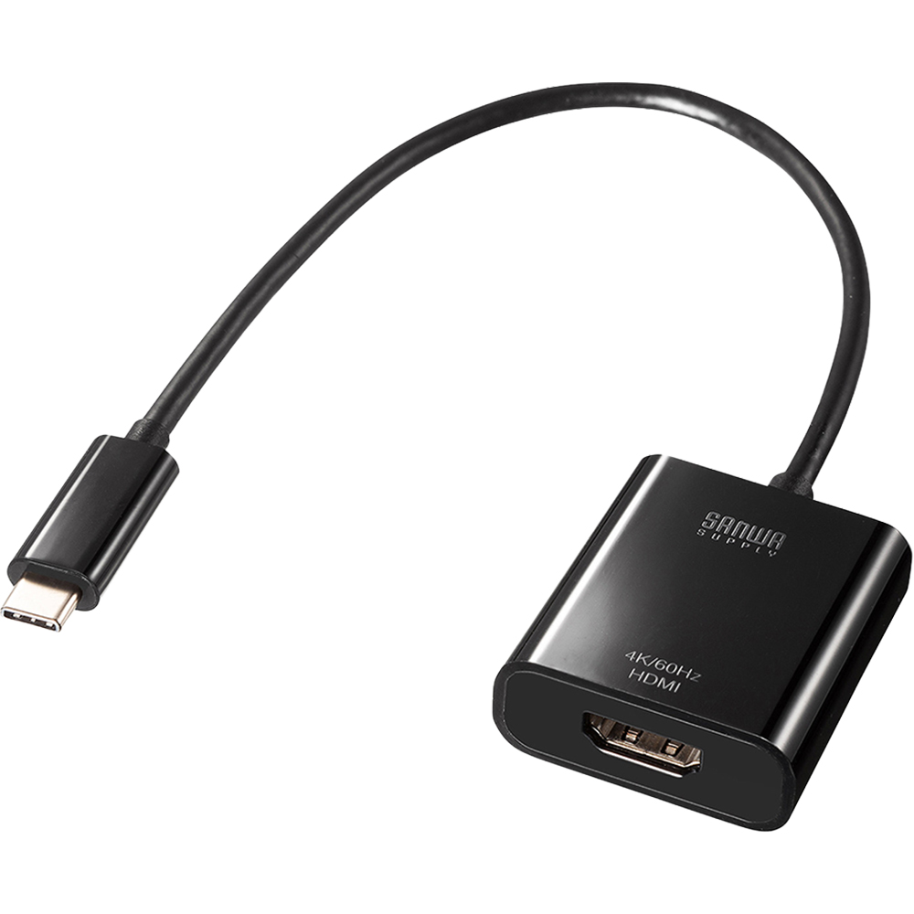 강원전자 산와서플라이 USB Type C to 4K 60Hz HDMI 컨버터 AD-ALCHDR04TK