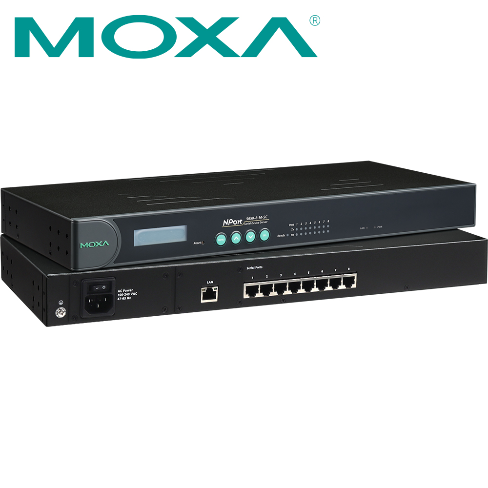 MOXA 8포트 RS232/422/485 디바이스 서버 NPort 5650-8
