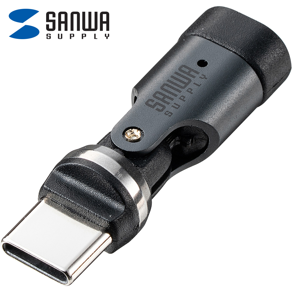 강원전자 산와서플라이 USB2.0 CM/CF 회전 젠더 500-USB095