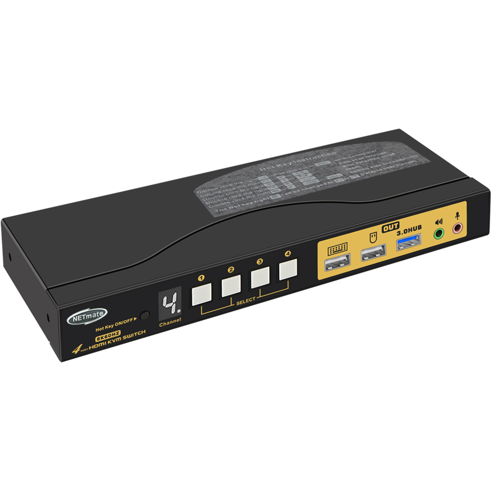 강원전자 넷메이트 8K 60Hz HDMI KVM 4:1 스위치(USB) NM-HK8604S