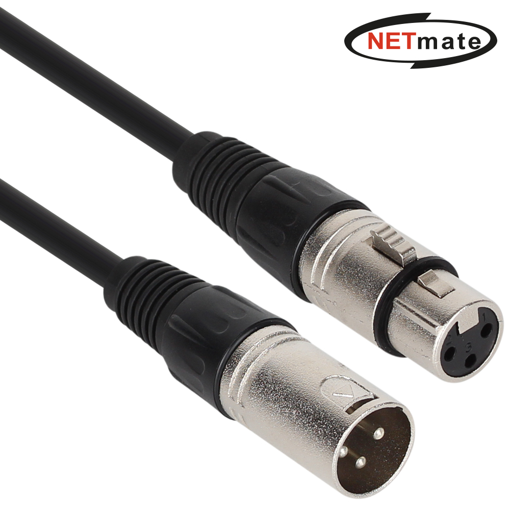 강원전자 넷메이트 XLR 캐논 마이크 연장 케이블 20m NMC-XLR20F