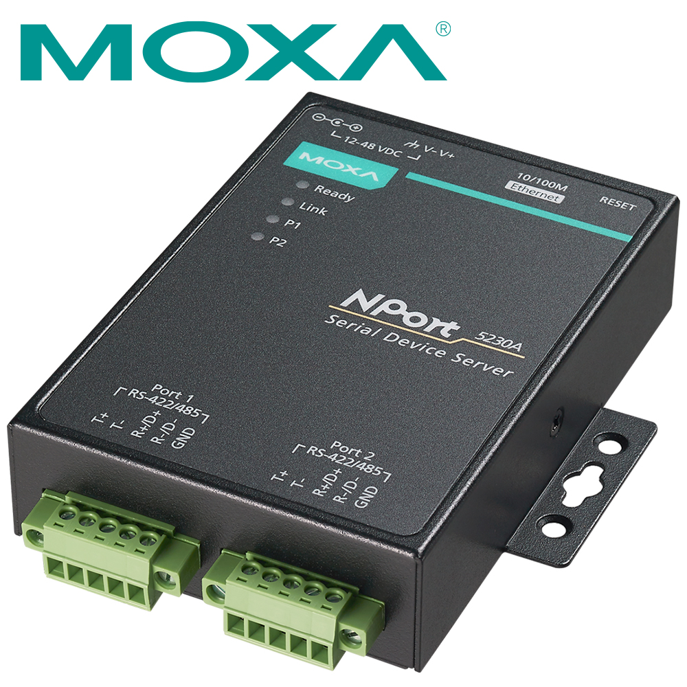 MOXA 2포트 RS422/485 디바이스 서버 NPort 5230A