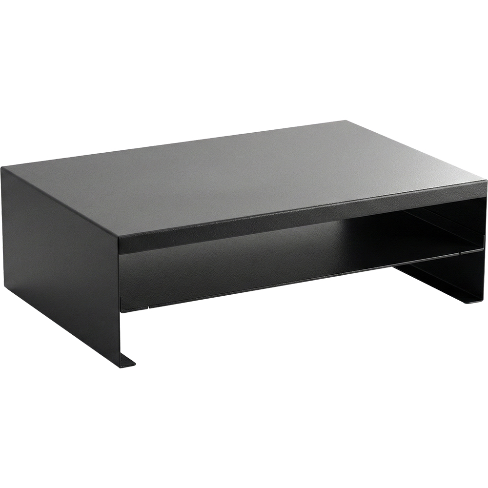 강원전자 넷메이트 다용도 2단 메탈 받침대, 400x260x125mm 블랙 NM-AM400BF
