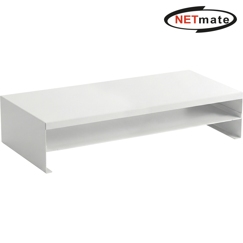 강원전자 넷메이트 다용도 2단 메탈 받침대, 560x260x125mm 화이트 NM-AM560WF