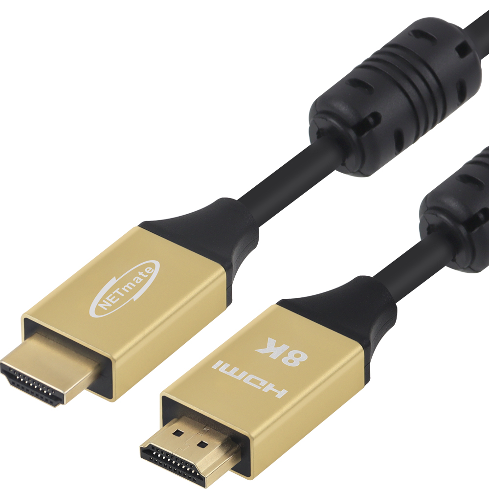 강원전자 넷메이트 ATC 공식 인증 HDMI 2.1 Gold Metal 케이블 3m NM-HQM03G