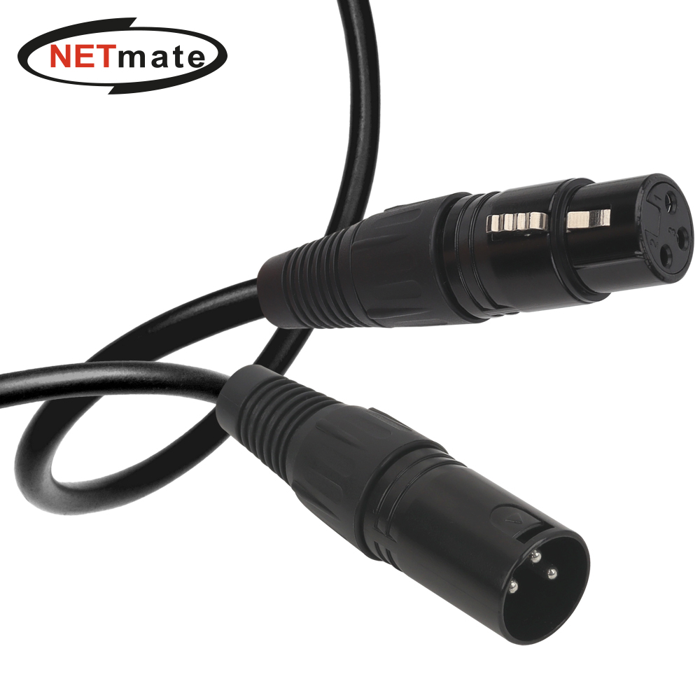 강원전자 넷메이트 XLR 캐논 마이크 연장 케이블 3m NMC-XLR03FB