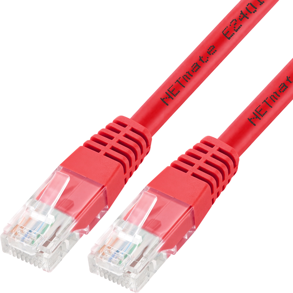 강원전자 넷메이트 CAT.5E UTP 랜 케이블 50m, 레드 NMC-U550R