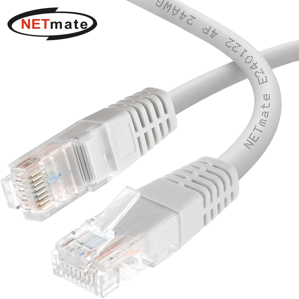 강원전자 넷메이트 CAT.6 UTP 랜 케이블 0.3m, 그레이 NMC-U603G