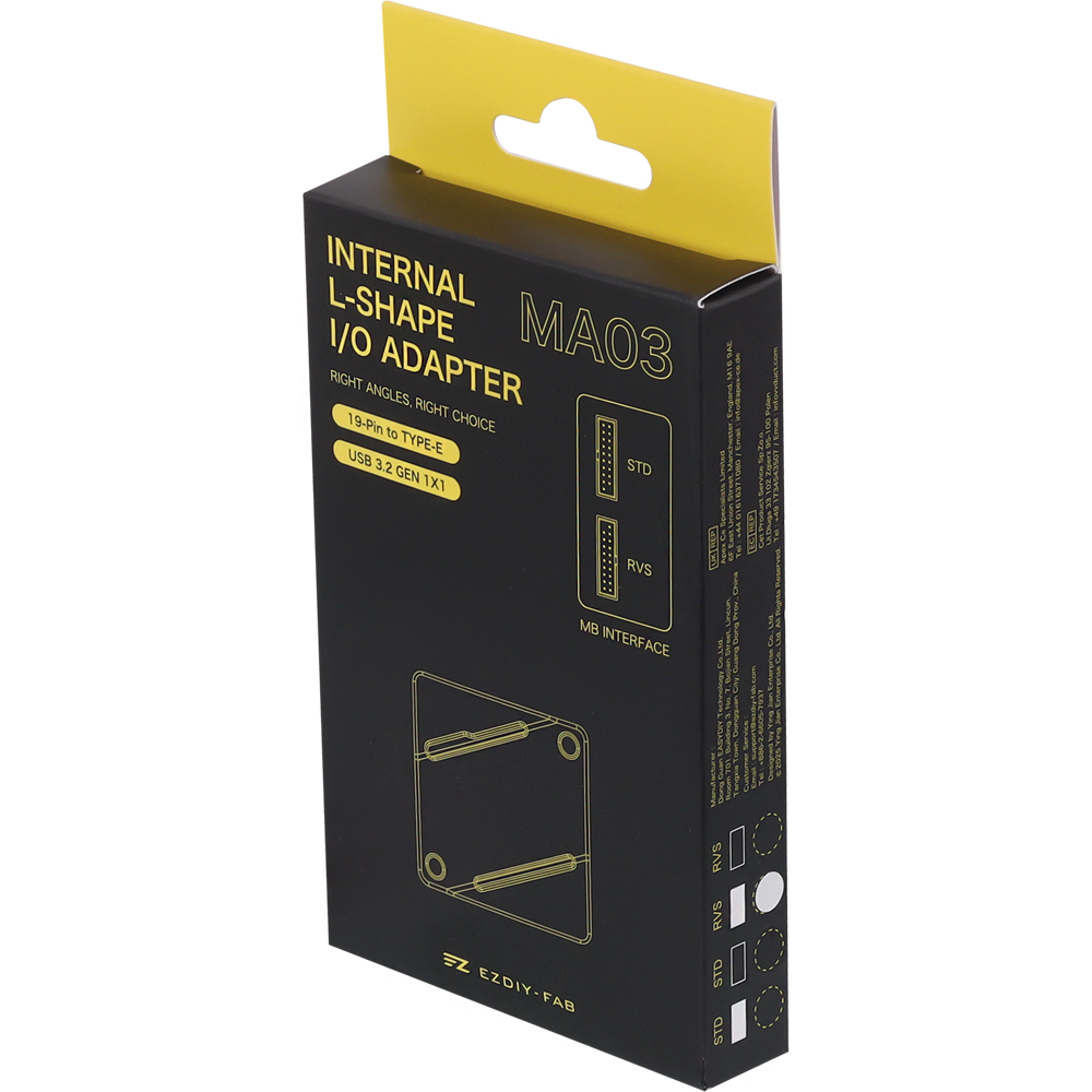 강원전자 넷메이트 USB3.0 20핀 헤더 Type E 변환 어댑터, 화이트 RVS [EZDIY-FAB] NM-DPC2673