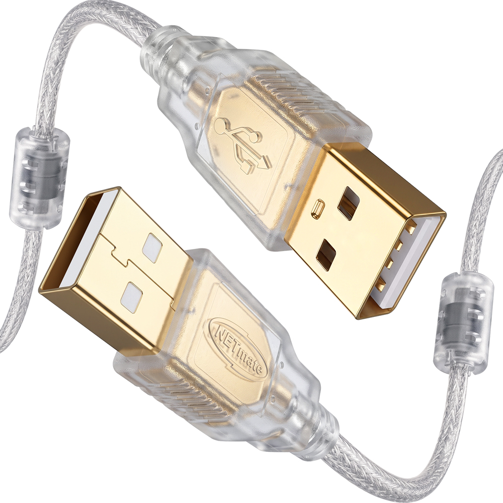 강원전자 넷메이트 프리미엄 USB2.0 AM-AM 투명 케이블 0.5m NM-PUA205S