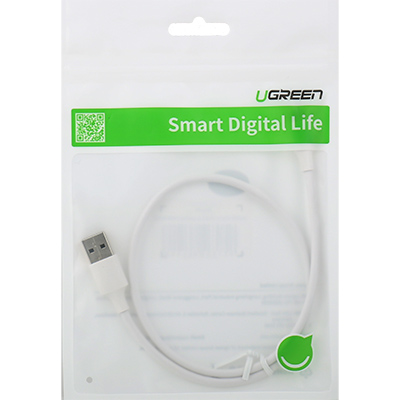 Ugreen U-60140 USB2.0 마이크로 5핀 케이블 0.5m (화이트)
