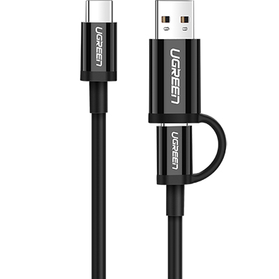 Ugreen U-50534 모바일 2in1 멀티 충전 케이블 1m  (USB2.0&Type C)