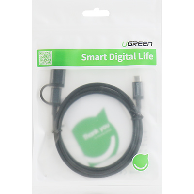 Ugreen U-50534 모바일 2in1 멀티 충전 케이블 1m  (USB2.0&Type C)