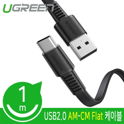 Ugreen U-10972 USB2.0 AM-CM Flat 케이블 1m