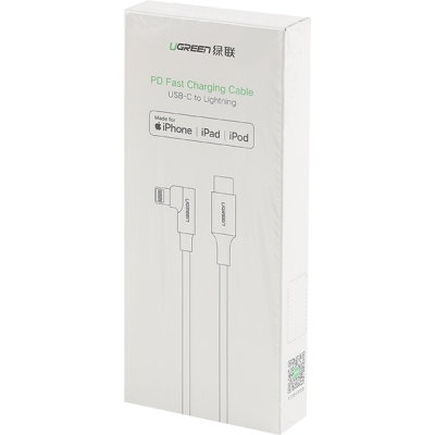 Ugreen U-60764 CM-8핀 라이트닝(꺾임) 케이블 1.5m (MFi 공식인증)