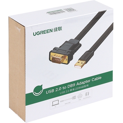 Ugreen U-20206 USB2.0 to RS232 시리얼 컨버터(FTDI/FLAT 1m)
