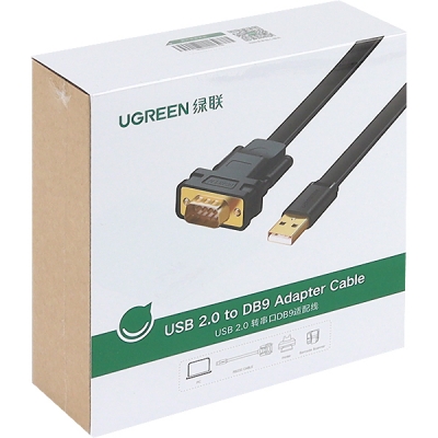 Ugreen U-20218 USB2.0 to RS232 시리얼 컨버터(FTDI/FLAT 2m)