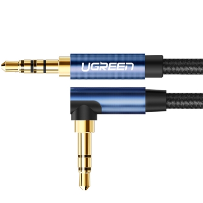 Ugreen U-60181 스테레오 AUX 케이블 2m (90˚꺾임)