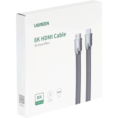 Ugreen U-20228 8K 60Hz HDMI 2.1 패브릭 플랫 케이블 2m