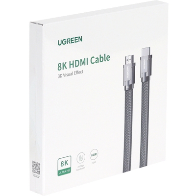 Ugreen U-20229 8K 60Hz HDMI 2.1 패브릭 플랫 케이블 3m