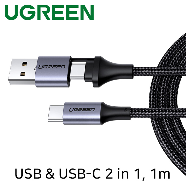 Ugreen U-70416 모바일 2in1 멀티 충전 케이블 1m  (USB2.0&Type C)