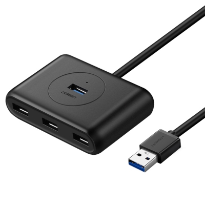 Ugreen U-20291 USB3.0 4포트 허브(유·무전원/1m/블랙)