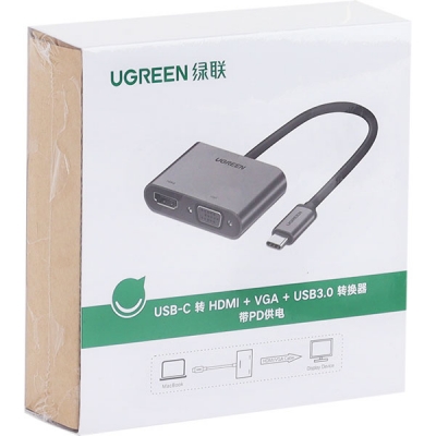 Ugreen U-50505 USB Type C to HDMI + VGA + PD 컨버터