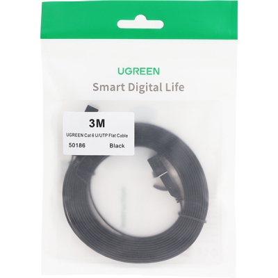 Ugreen U-50186 CAT.6 UTP FLAT 랜 케이블 3m
