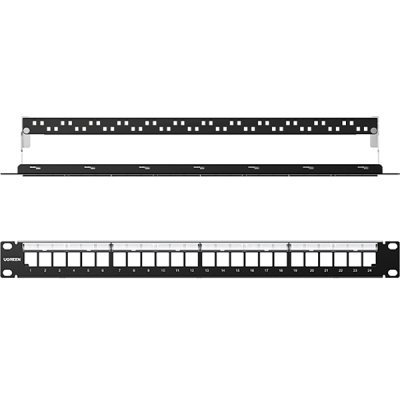 Ugreen U-80448 24포트 키스톤잭 마운팅 판넬(1U)