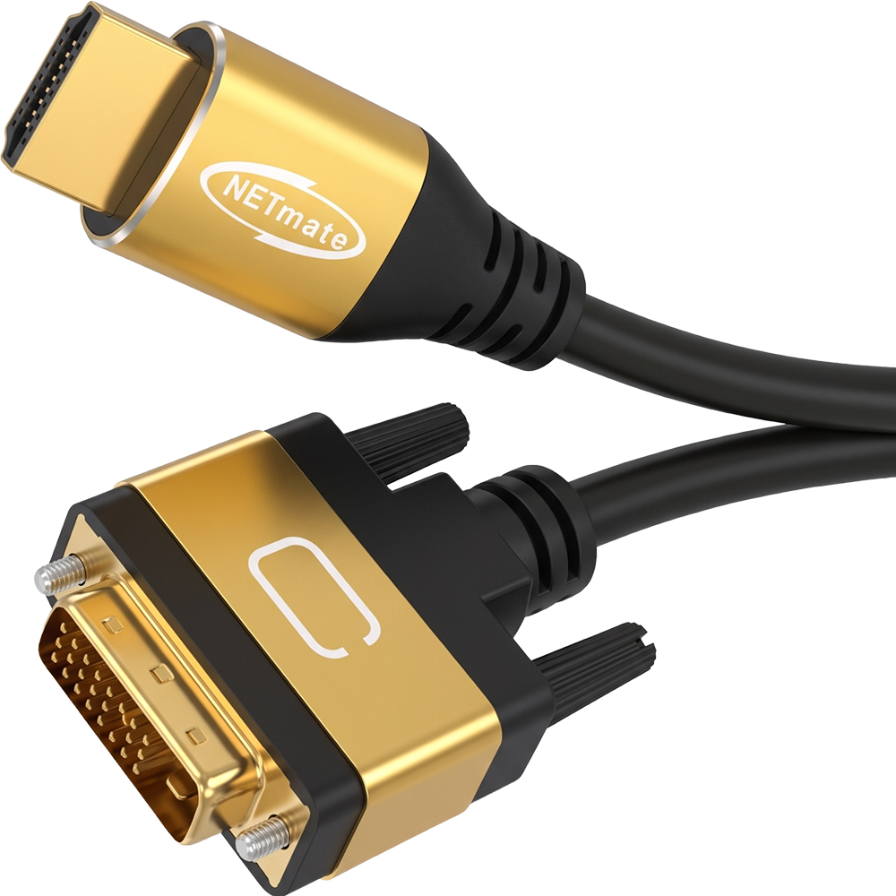 강원전자 넷메이트 HDMI to DVI Gold Metal 케이블 5m NM-HDM50