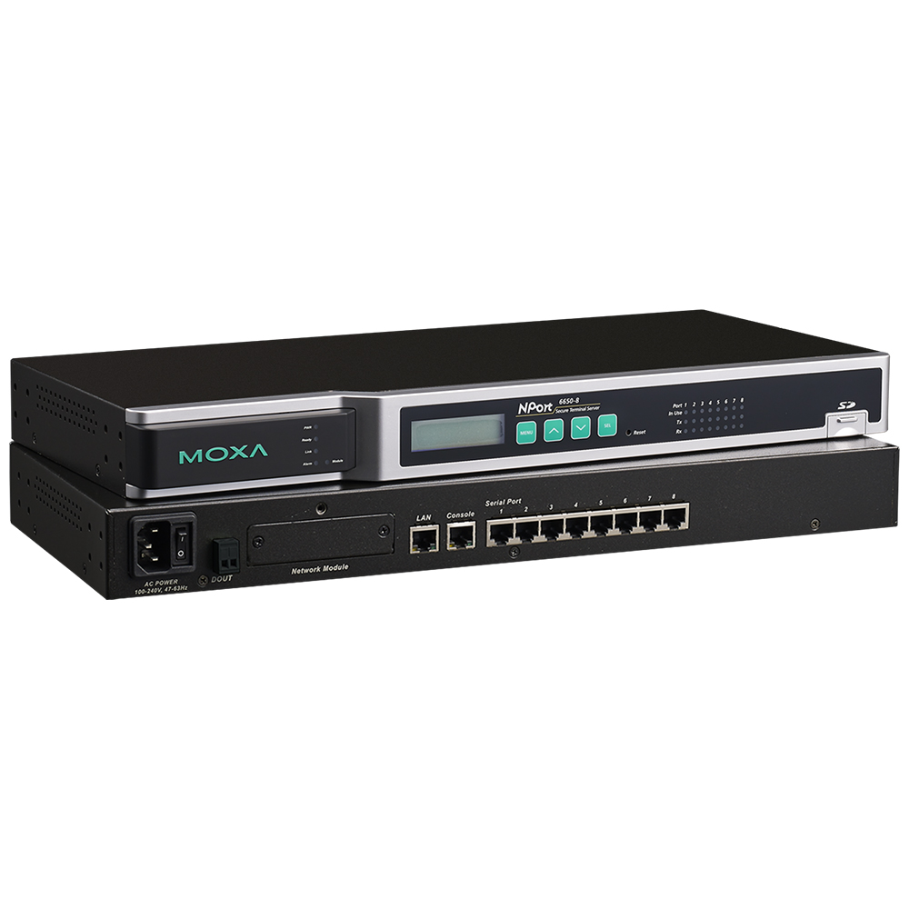 MOXA 8포트 RS232/422/485 디바이스 서버 NPort 6650-8