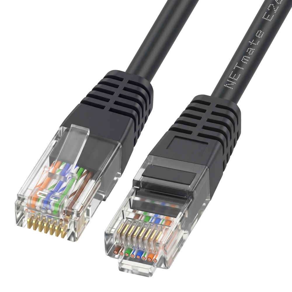 강원전자 넷메이트 CAT.5E UTP 랜 케이블 15m, 블랙 NMC-U515BK