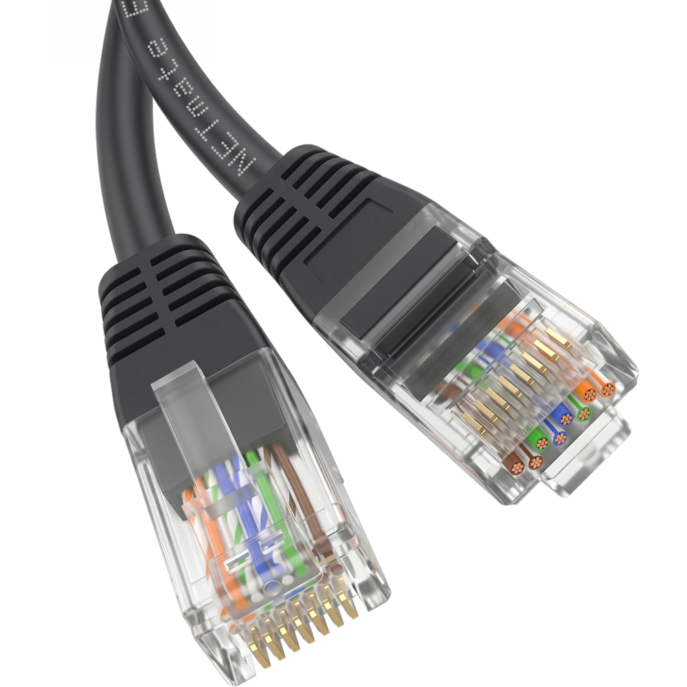 강원전자 넷메이트 CAT.6 UTP 랜 케이블 20m, 블랙 NMC-U620BK
