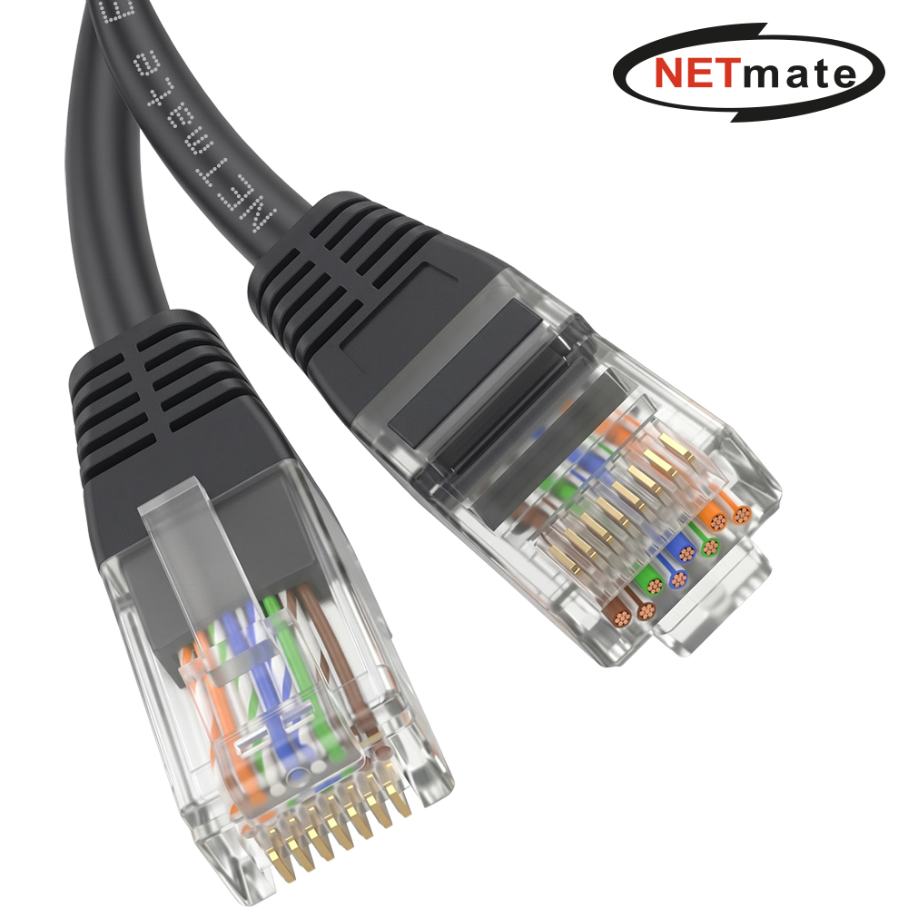 강원전자 넷메이트 CAT.6 UTP 랜 케이블 30m, 블랙 NMC-U630BK