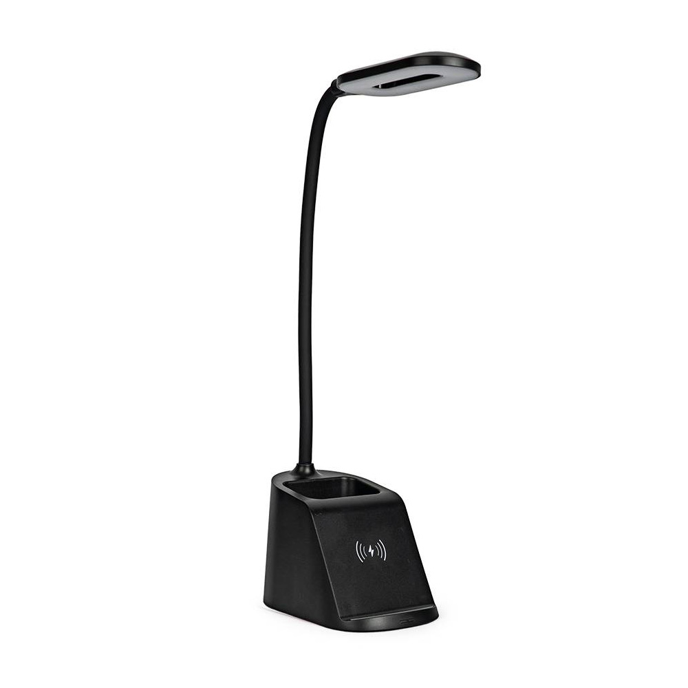 플레이고 A118 블랙 3in1 펜꽂이 LED 고속 무선충전 램프 스탠드