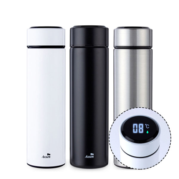 액센 SK100 온도표시 LED 텀블러 블랙