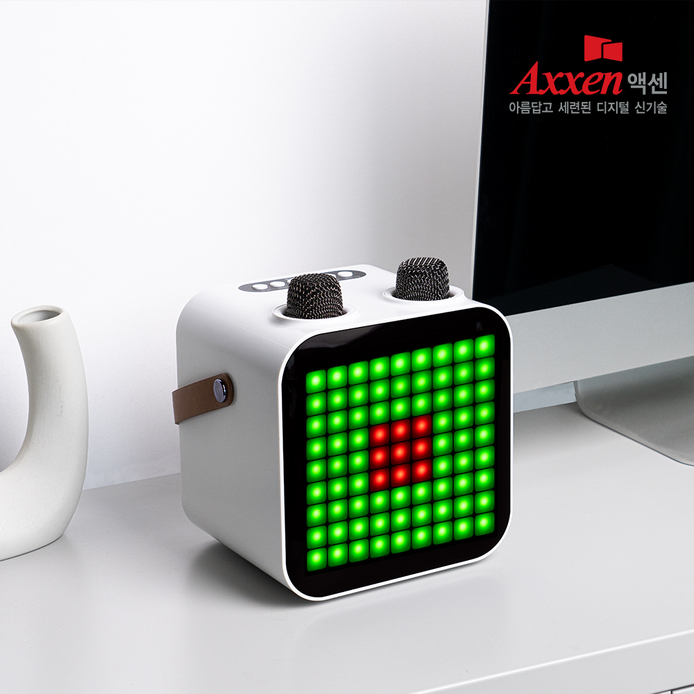 액센 K200 노래방 블루투스 듀얼 마이크 스피커 세트