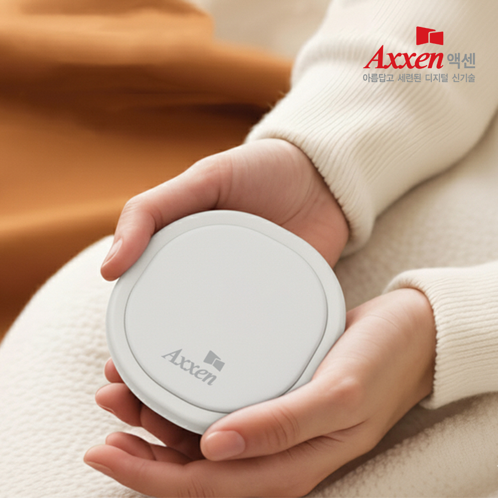 액센 HW410 아이보리 3600mAh 포터블 C타입 3단발열 양면발열 충전식 손난로