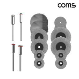 Coms 연마비트 세트, 맨드렐 4pcs 원형디스크 12pcs