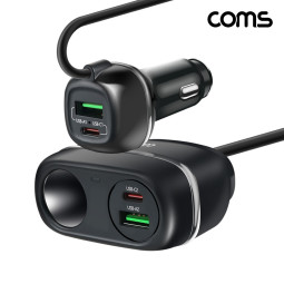 Coms PD 102W 차량용 5포트 고속충전기 QC 초고속 PPS 시가잭
