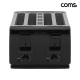Coms 4구 팝업 토스터기 6단계 굽기조절 토스트기 1300W