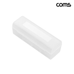 Coms 21700 건전지 케이스 배터리 1개 보관 투명