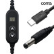 Coms C타입 to DC 외경 5.5 내경 2.1 전원 변환케이블 1.2m 100W PD 충전 전압 조절 5V 9V 12V 15V 20V