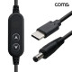 Coms C타입 to DC 외경 5.5 내경 2.1 전원 변환케이블 1.2m 100W PD 충전 전압 조절 5V 9V 12V 15V 20V