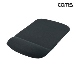 Coms 마우스 패드 손목보호형 사각형 Black