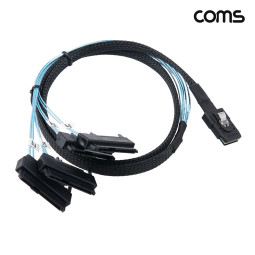 Coms Mini SAS to SATA 4분배 케이블 1m SFF 8087 SFF 8482x4 SATA 15P