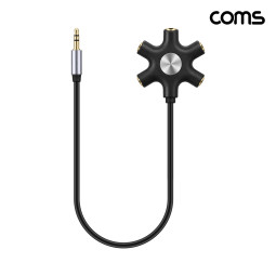 Coms 3.5mm 오디오 분배기 스테레오 5분배 젠더