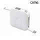 Coms 4 in 1 스마트폰 C타입 멀티 케이블 Type C, iOS 8P, USB A 자동감김 릴타입 PD 60W 고속충전 데이터 전송