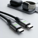 넥스트유 USB C to C 충전 케이블 60W LED 0.3m CC8730CM